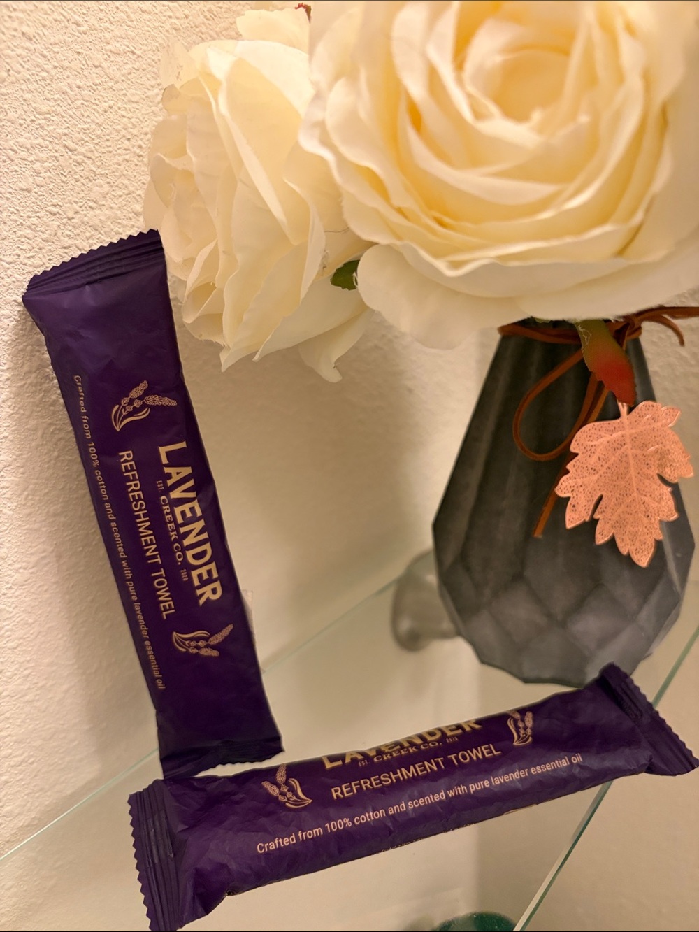 Lavender Refreshment Towels - Scented Single-Use Towels (2)